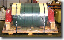 secured item before shrink wrap